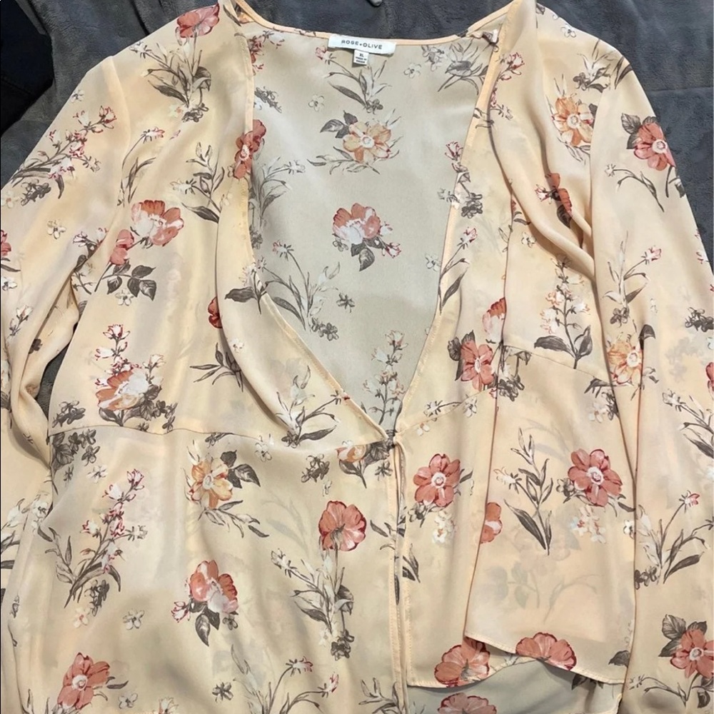 Rose + olive shirt